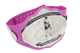 Fantasy Football Championship Belt Trophy Pink Silver Breast Cancer Awareness