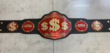 Custom Sample Million Dollar Championship Belt - Black Belt / Red Plates