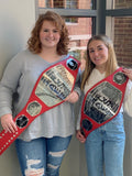Two school kids with their Championship 2.0 Belt - Red Belt / Black Plates