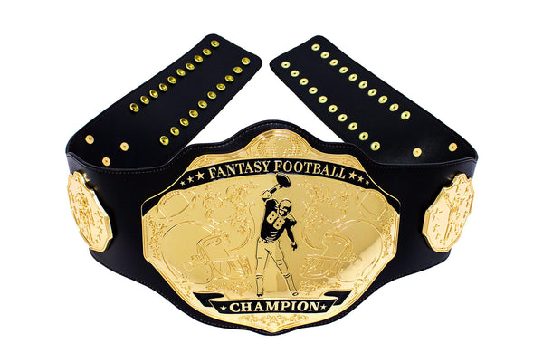 Fantasy Football Championship Belt Trophy Black Gold Undisputed Belts