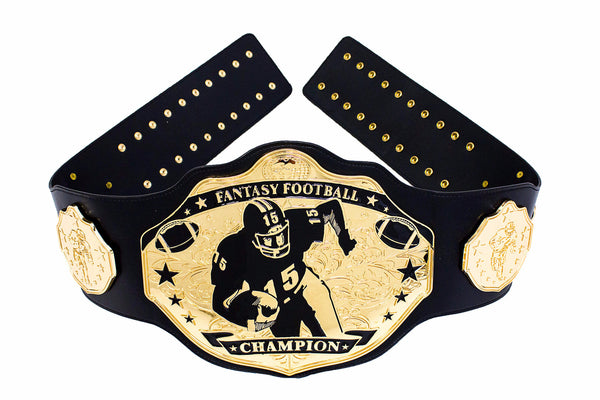 Fantasy Football Championship Belt Black Gold Undisputed Belts