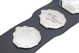 Fantasy Football Championship Belt Trophy Black Silver Undisputed Belts