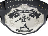 Fantasy Football Championship Belt Trophy Black Silver Undisputed Belts