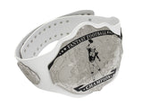 Fantasy Football Championship Belt Trophy White Silver Undisputed Belts