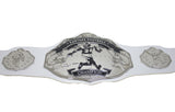 Fantasy Football Championship Belt Trophy White Silver Undisputed Belts