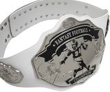Fantasy Football Championship Belt Trophy White Silver Undisputed Belts