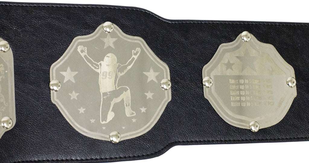 Football Championship Belt Custom Text Undisputed Belts